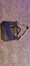 Burberry Black Pebbled Shoulder Bag, Gold Hardware, Buckle, Strap, Pockets