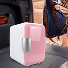 Mini Fridge 4L Compact 12V Beverage Cooler Can Store 6 Can Small Refrigerator