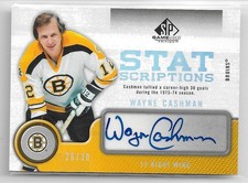 05/06    SP Game Used    STATscriptions   AUTO   # ST-WC Wayne Cashman #'d/30