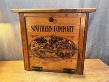 Vintage Southern Comfort Whiskey Wood Cabinet - Rare Store Display - Bar Decor