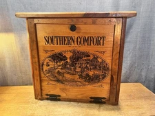 Vintage Southern Comfort Whiskey Wood Cabinet - Rare Store Display - Bar Decor