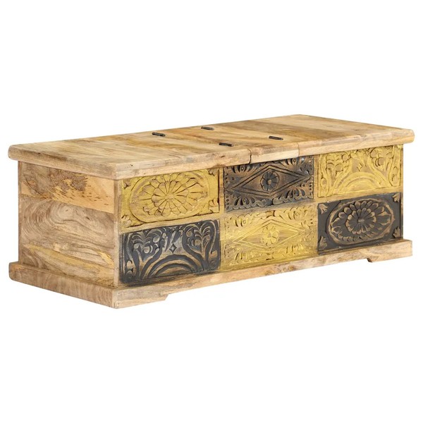 Couchtisch 100X50X35 Cm Massivholz Mango-image