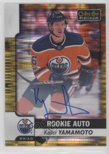 2017-18 O-Pee-Chee Platinum Rainbow Seismic Gold 19/25 Kailer Yamamoto Auto 4tn