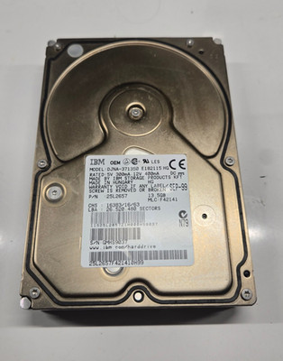 HITACHI IBM 13.5GB IDE Hard Drive 7200RPM 3.5'' DJNA-371350 HDD Ultra-ATA/66 2MB