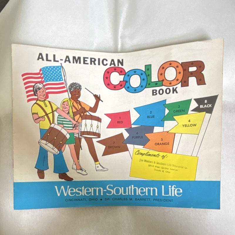 Western-Southern Life All-American Multicolor Advertising Color Book