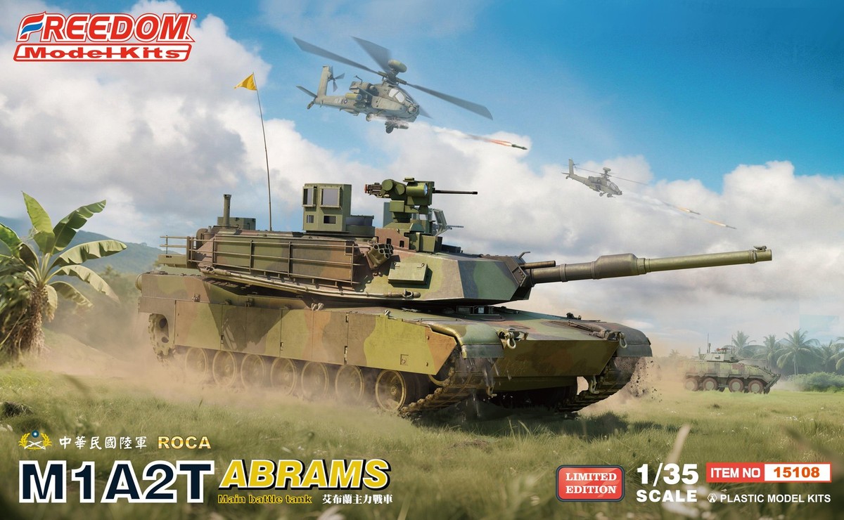 FREEDOM F15108 1/35 M1A2T ABRAMS Main Battle Tank Assembly Model