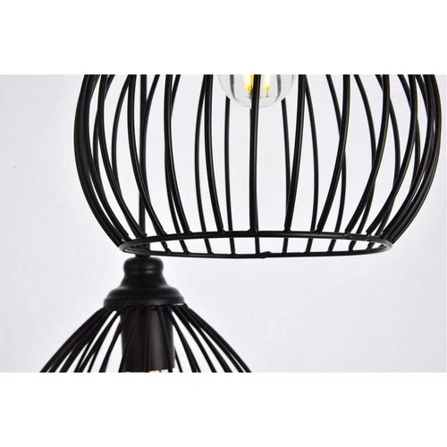 Living District Sayer 3-Light Transitional Metal Pendant in Black - Picture 2 of 6