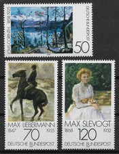 Bund 1978 ** Satz Mi 986-88 Impressionismus Corinth Liebermann Sievogt 02368D
