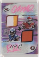 2019 Spectra Rookie Neon Pink Prizm 16/20 Mecole Hardman Jr Dual Patch Auto 6fs