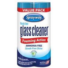 Sprayway Glass Cleaner Foaming Aerosol Spray, 19 oz. 2-Pack Free Shipping