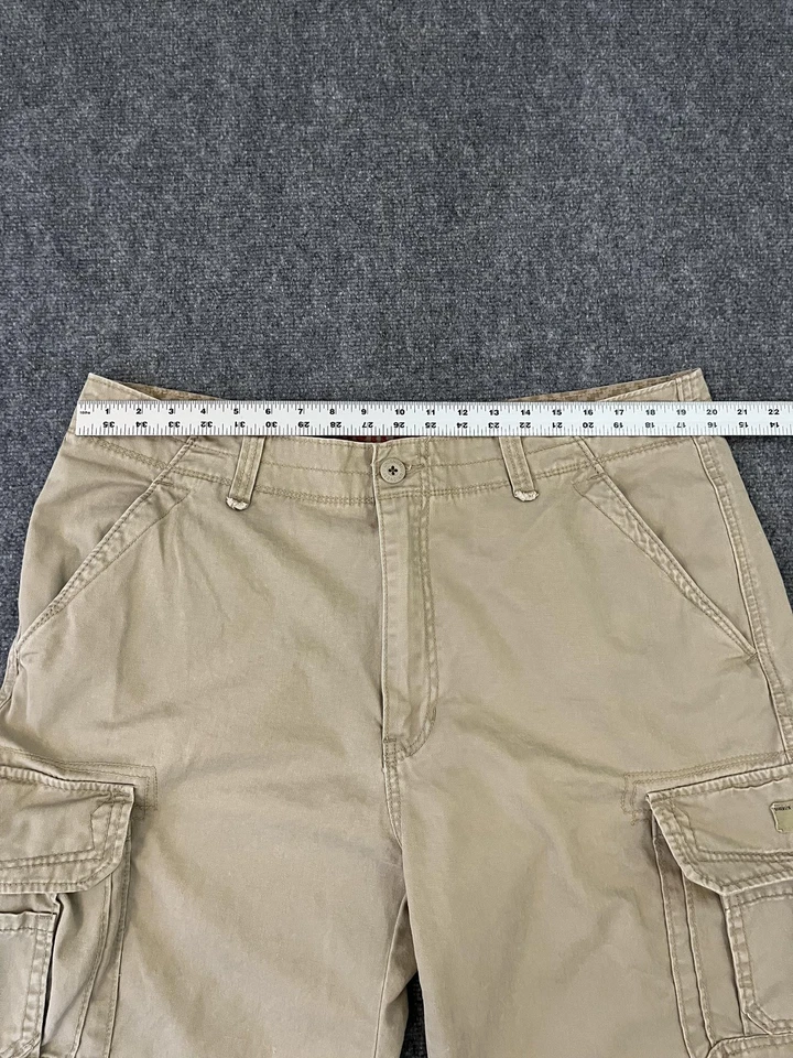 Pantalones Cortos de Carga Unionbay Para Hombres 42 Caqui Algodón Cremallera Mosca Bolsillos Utilitarios Foto 2 de 4