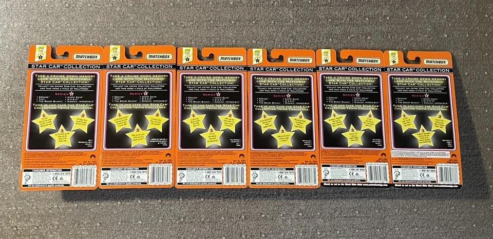 Matchbox Star Car Collection Serie 1 1997 Juego Completo de 6 Foto 2 de 4