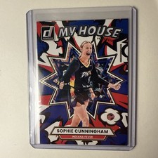 🔥Sophie Cunningham Blue Press Proof 2025 Panini Donruss WNBA My House #19 Fever