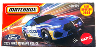 Matchbox 2025 Ford Mustang Police 100/125 Power Grabs 26 1:64 Modellauto Polizei