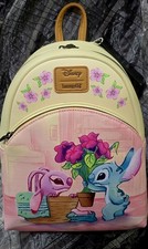 Loungefly Disney Stitch  Angel Laundry Day Mini Backpack Valentines Day Love