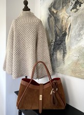 Pullover Beige 36 38 40 Grobstrick Rollkragen...