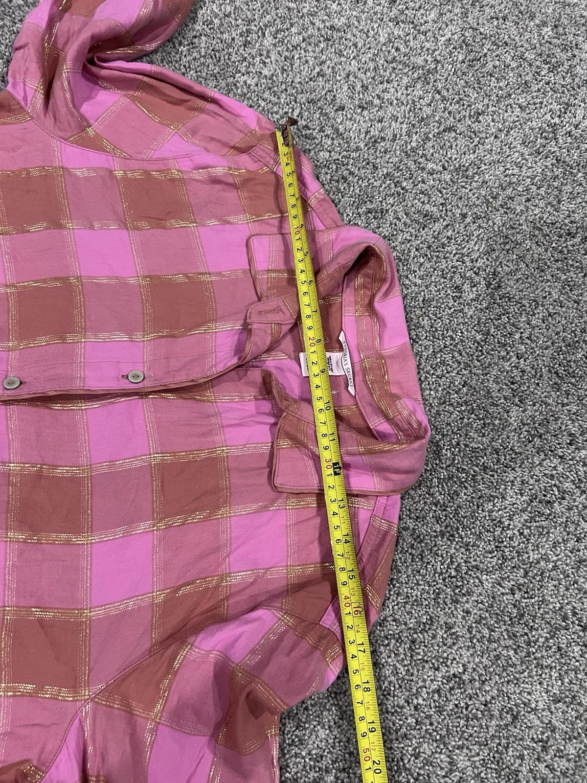 UNDERCOVER Abito donna Victorias Secret cotone viscosa bottoni grande rosa con linea oro