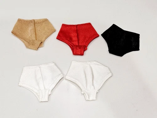 Gene Marshall Doll Lingerie Set – 5-Piece Panties Collection (Gold, Red, Black, - Picture 2 of 2
