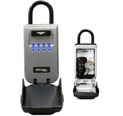 MASTER LOCK Tragbarer Leuchtschlüsseltresor mit Bügel Mittel 175x72x52mm Außen