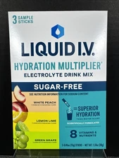 Liquid IV Hydration Multiplier Electrolyte Drink Mix Sugar Free 3 Sticks