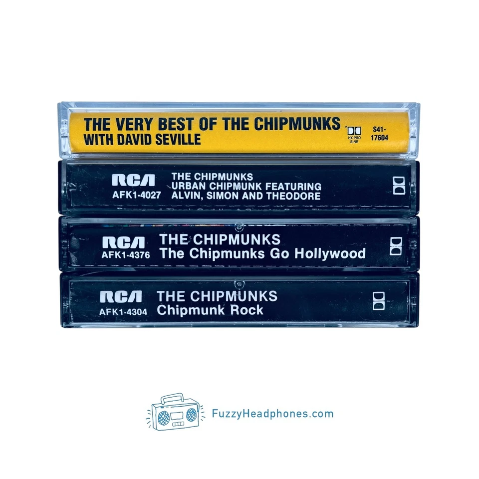 (4) The Chipmunks Cassette Tapes: Urban Chipmunk, Chipmunk Rock, Hollywood - Image 2 of 4