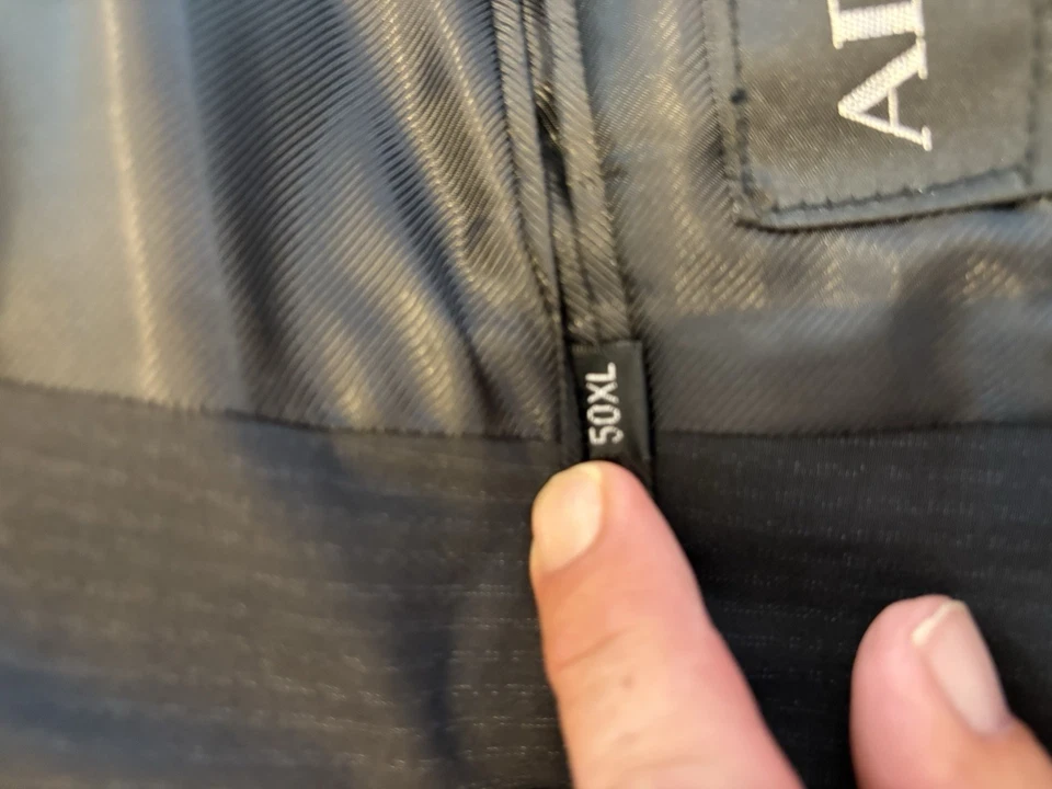 Adolfo Men's 2-piece Black Pinstripe Suit Super 100s Wool Sz 50 XLong / 44XL NEW - Image 4 of 4