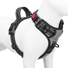 PHOEPET No Pull Dog Harness Medium Reflective Front Clip Vest with HandleAdju...