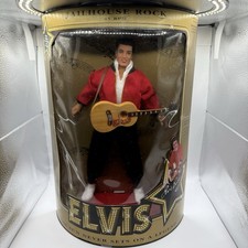 Elvis Presley Jailhouse Rock 45 RPM Doll NRFB Hasbro 1993 Box Wear