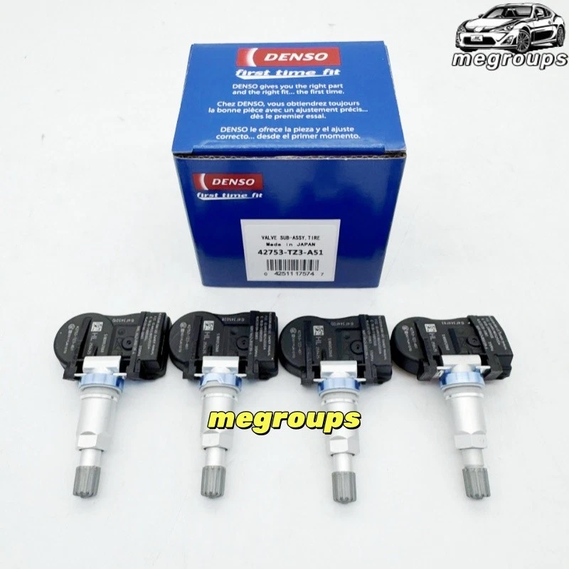 4x Denso 42753-TZ3-A51 TPMS Tire Pressure Sensor For Honda Acura ILX MDX RDX TLX Foto 2 de 4