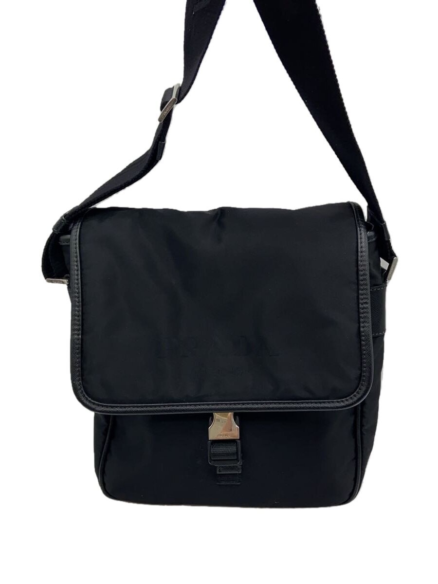 RARE PRADA Nylon Shoulder Bag in Solid Black VA0770