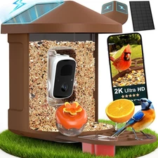 ® Bird Feeder with Camera with AI Identify 10000+ Birds Species, 3 Solar Pane...