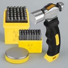 YARDD 63 PCS Metal Stamping Kit - Metal Stamps for Jewelry Making Letter Punc...