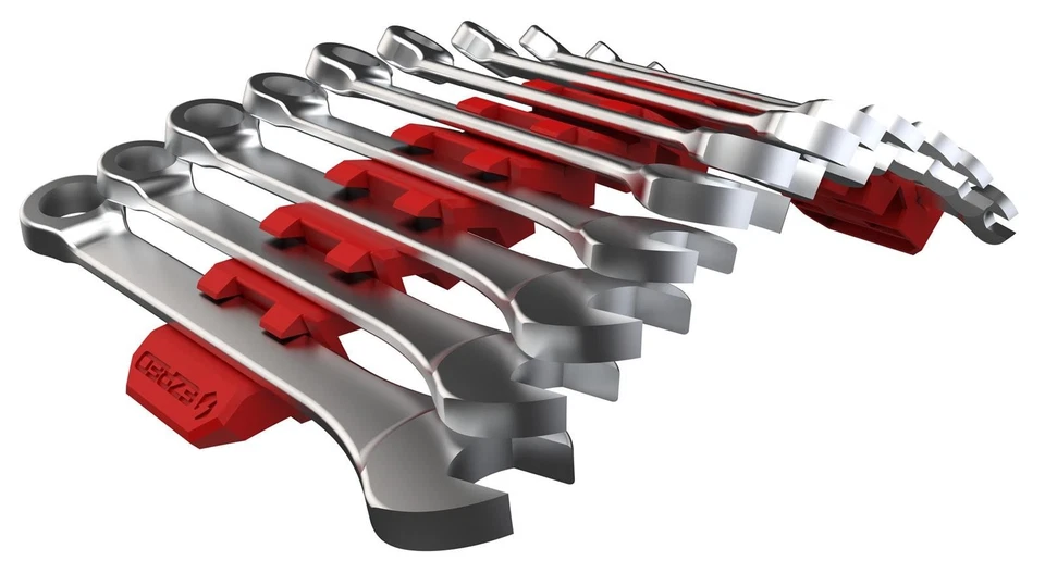 EZ RED Magnetic Flexible 12 Slot Wrench Rack Holder Non-Marring Slim FWR12-R - Image 3 of 4