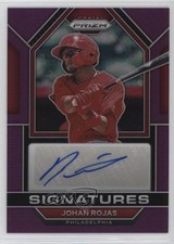 2023 Panini Prizm Signatures Purple Prizm 49/99 Johan Rojas #SIG-JR Auto xr1