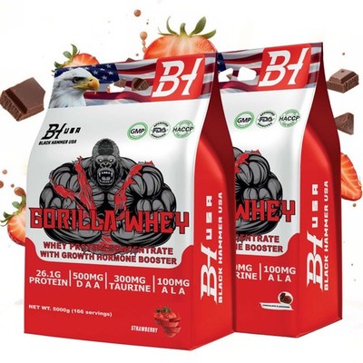 Save 10% 2x Gorilla Whey Protein 5kg Bundle 10kg | Black Hammer USA