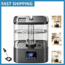 Whisper-Quiet 4L Ultrasonic Humidifier Black, 40hr for Bedrooms Nurseries