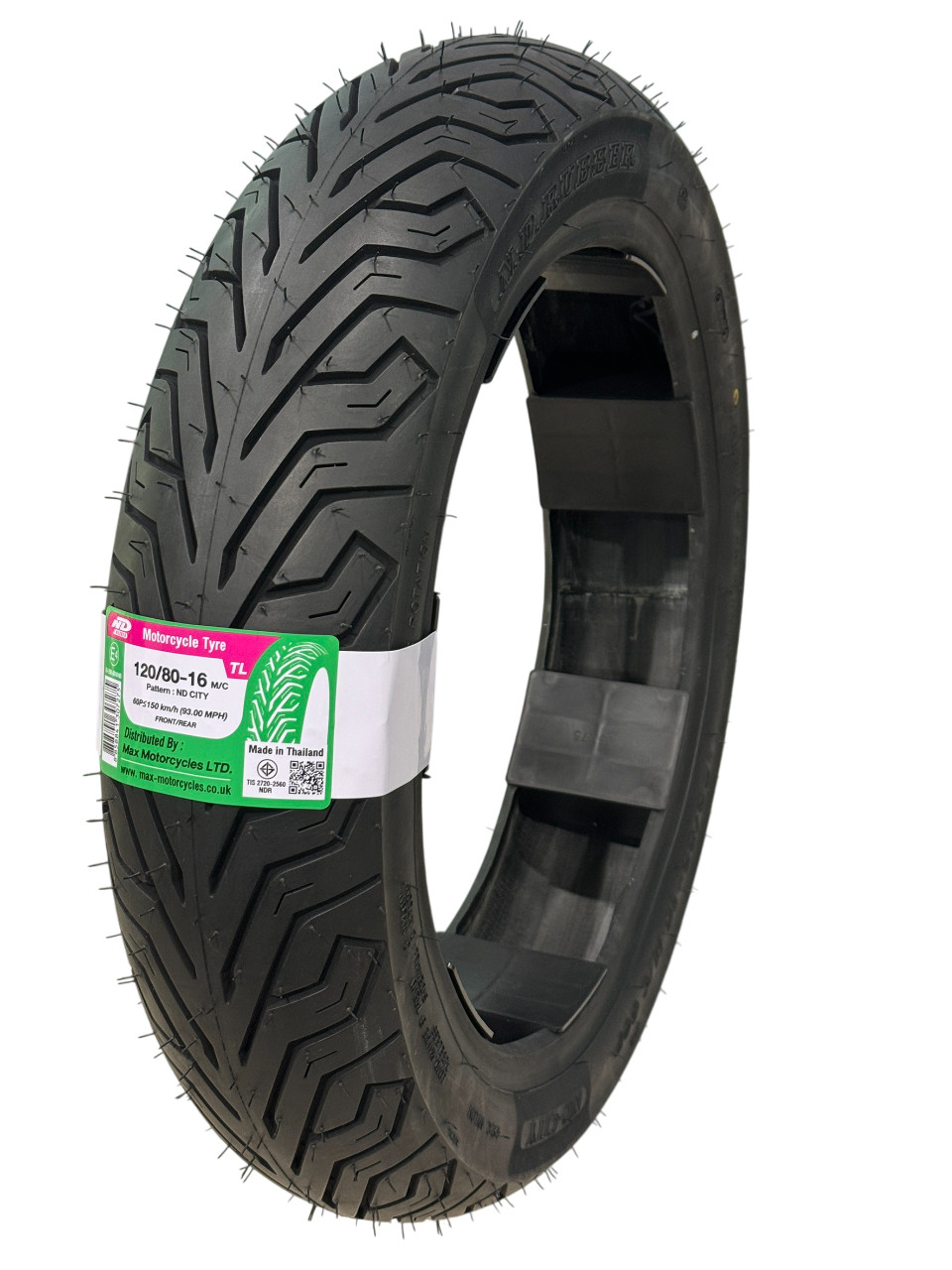 ND City - Rear Tyre 120/80 - 16 60P - Fits SYM HD2 / HD Evo 200i 2008 - 2026