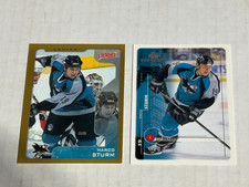 Marco Sturm 2 card lot 1998-99 Upper Deck MVP 2001-02 Victory Gold #299 Sharks