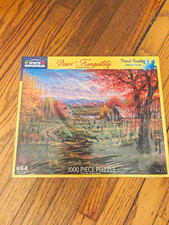 NEW White Mountain Peace Tranquility 1000-Piece Larger Piece Puzzle