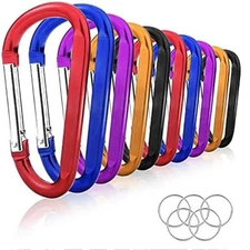 Carabiner Clip, 10 Pack, 855lbs，3" Heavy Duty Caribeaners for Hammocks, Campin..
