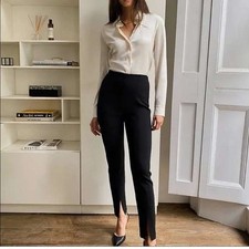 Babaton Atelier Cassatt Black Slim Fit High Rise Career Pants Size 6