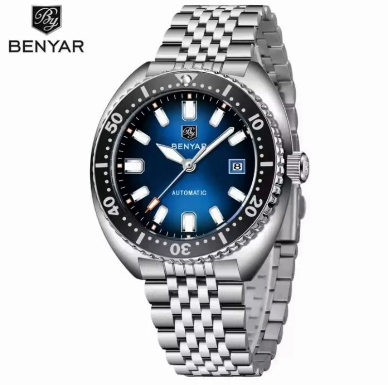 BY BENYAR AKNIGHT Orologio Uomo Quarzo – Design Galassia, Cinturino In Silicone, Vetro Zaffiro, Luminoso
