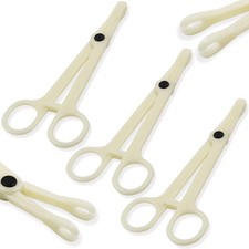 Disposable Piercing Clamps - Lyuxzad 25Pcs Piercing Forceps Rounded Slotted S...