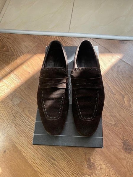 Men Ermenegildo Zegna Heels Brown Suede 41