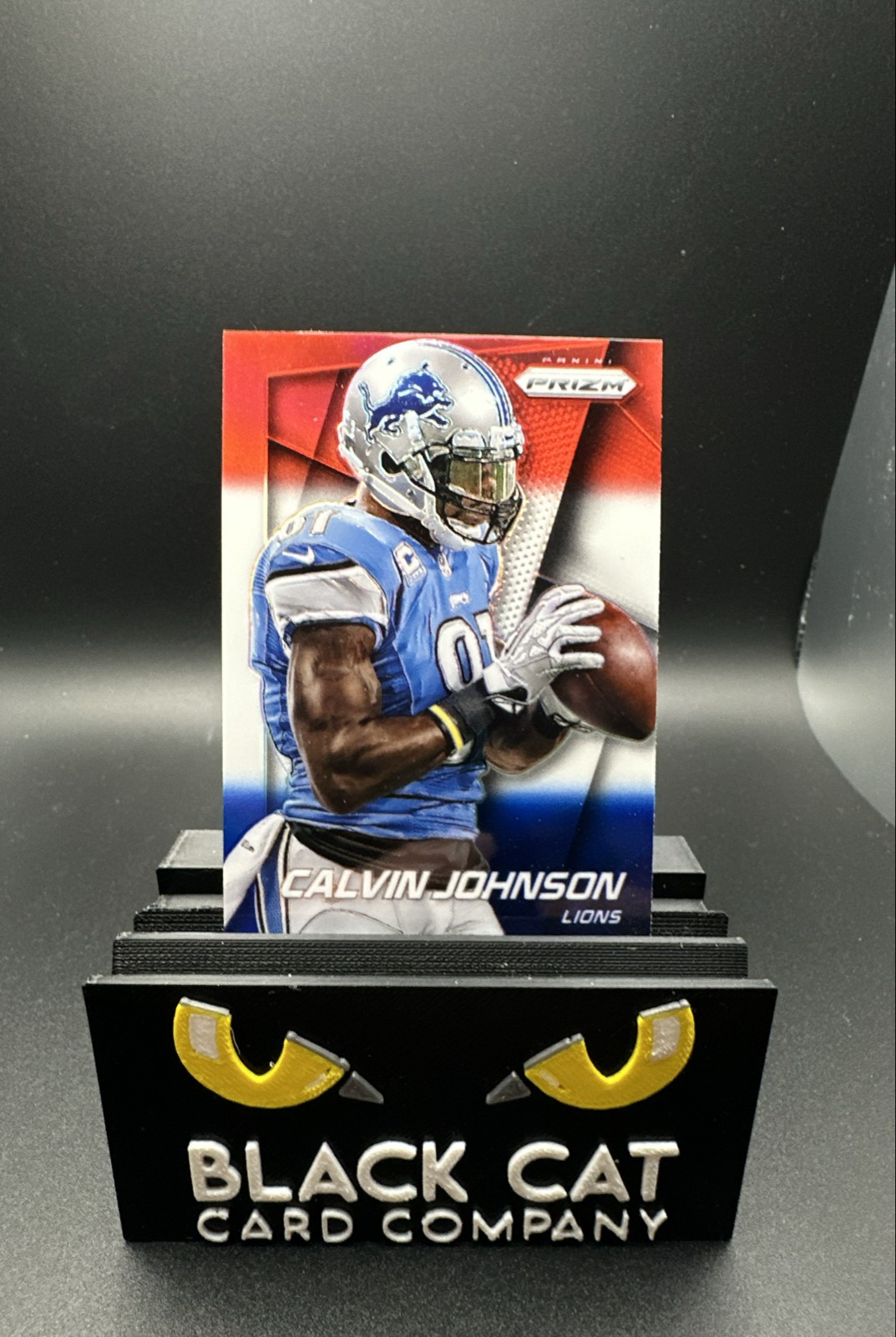2014 Panini Prizm - Calvin Johnson #65 Red White & Blue Prizm