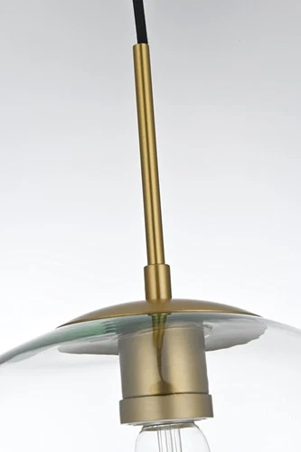 Elegant Lighting LD2216 Baxter 14"W Pendant - Brass - Picture 4 of 10