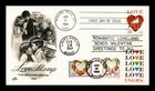 DR JIM STAMPS US COVER LOVE VALENTINE GREETINGS FDC COMBO DUAL CANCEL