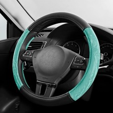 Steering Wheel Cover, Silk Grain Leather Car Steering Wheel Protector, Comfor...