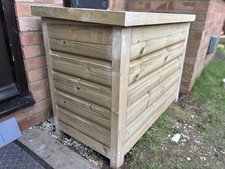 wooden garden storage box 100cm x 70cm x 50cm