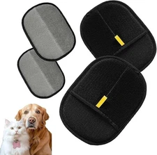 2PCS Electrostatic Pet Hair Removal Gloves Brush,Double-sided Pet Grooming Glove